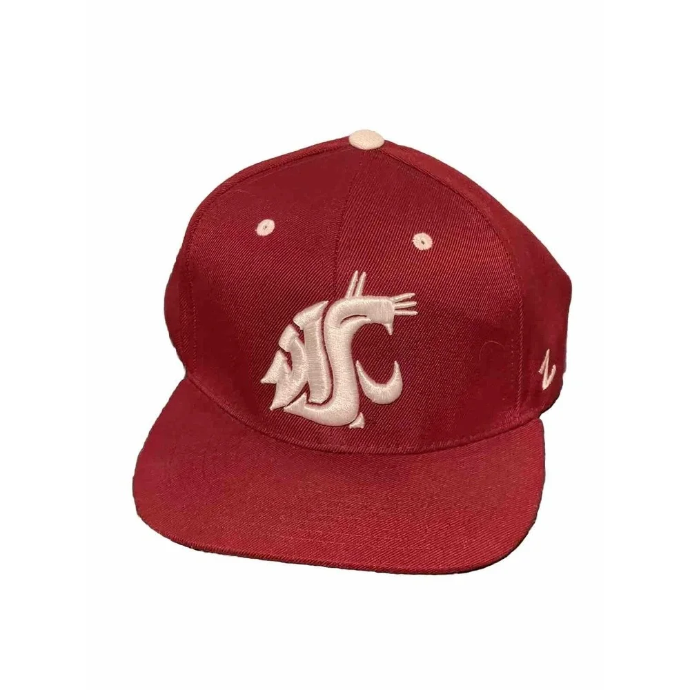 Washington State Cougars Zephyr Embroidered Snapback Cap Hat‎ Adult Crimzon WSU